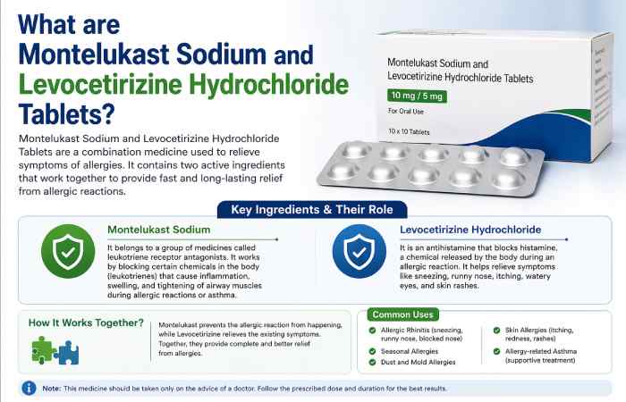 montelukast sodium and levocetirizine hydrochloride tablets uses